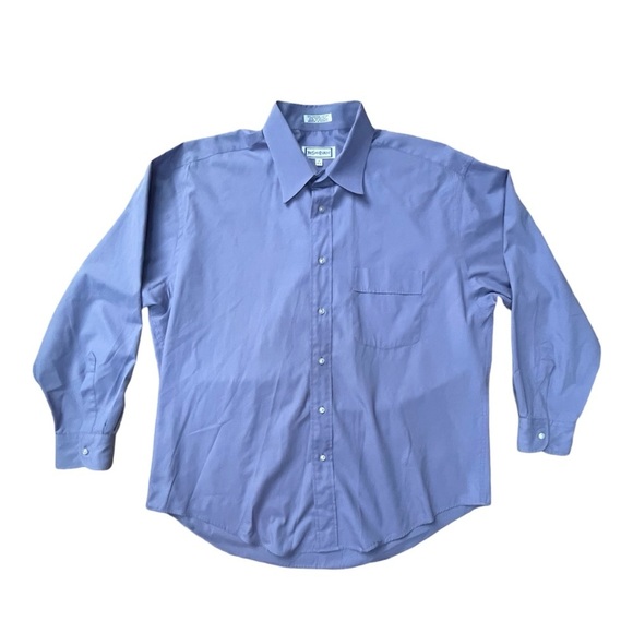 Vintage Yves Saint Laurent Purple Button-Up Dress Shirt Men’s 17 32/33 – Classic - Picture 2 of 10